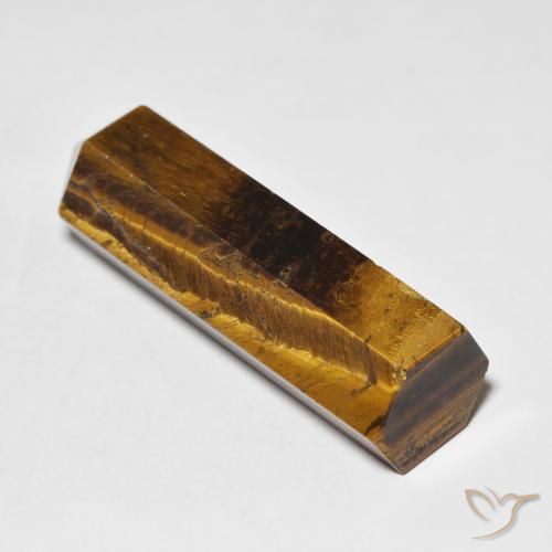 36.84 ct Brown Tiger's Eye Stone, Natural Tiger's Eye in Pencil Cut Shape for Sale