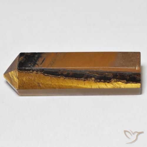 Tiger's Eye Gemstone in 34.5 x 11.3 mm Size for Sale, Tiger's Eye Stone in Golden Brown Color