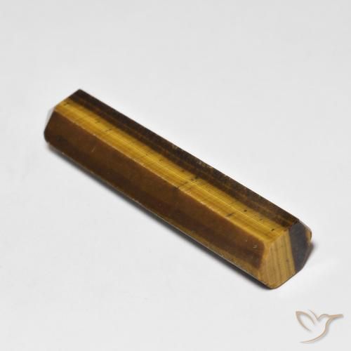26.50 ct Brown Tiger's Eye Stone, Natural Tiger's Eye in Pencil Cut Shape for Sale