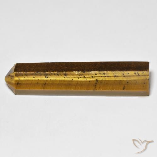 Tiger's Eye Gemstone in 38.9 x 9.3 mm Size for Sale, Tiger's Eye Stone in Golden Brown Color