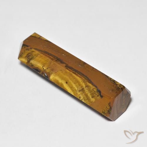25.91 ct Brown Tiger's Eye Stone, Natural Tiger's Eye in Pencil Cut Shape for Sale