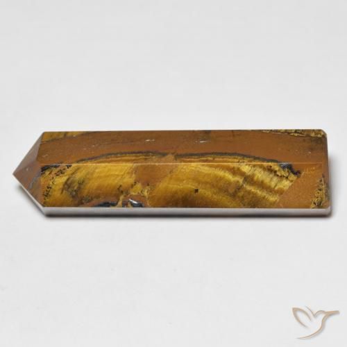 Tiger's Eye Gemstone in 33.5 x 9.7 mm Size for Sale, Tiger's Eye Stone in Warm Brown Color