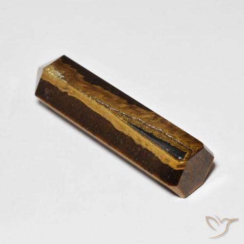 22.53 ct Brown Tiger's Eye Stone, Natural Tiger's Eye in Pencil Cut Shape for Sale