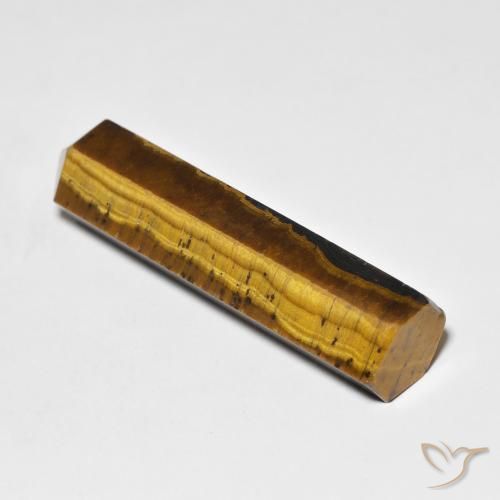28.24 ct Brown Tiger's Eye Stone, Natural Tiger's Eye in Pencil Cut Shape for Sale