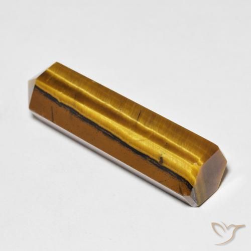 18.89 ct Brown Tiger's Eye Stone, Natural Tiger's Eye in Pencil Cut Shape for Sale