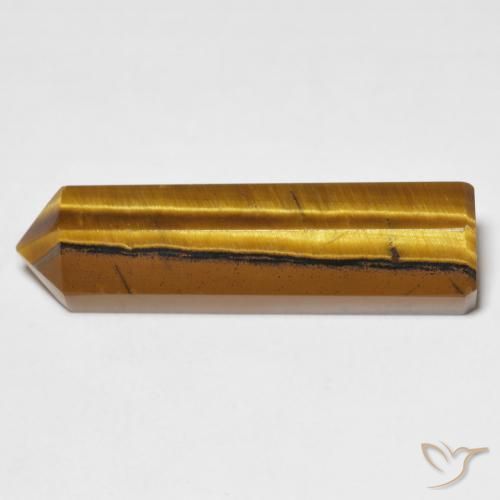 Tiger's Eye Gemstone in 29.7 x 8.9 mm Size for Sale, Tiger's Eye Stone in Golden Brown Color
