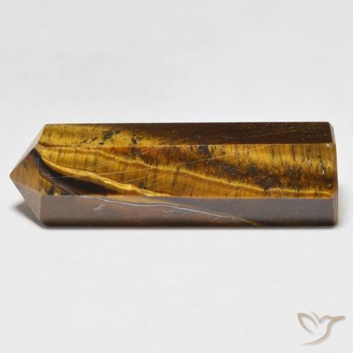 22.41 ct Brown Tiger's Eye Stone, Natural Tiger's Eye in Pencil Cut Shape for Sale