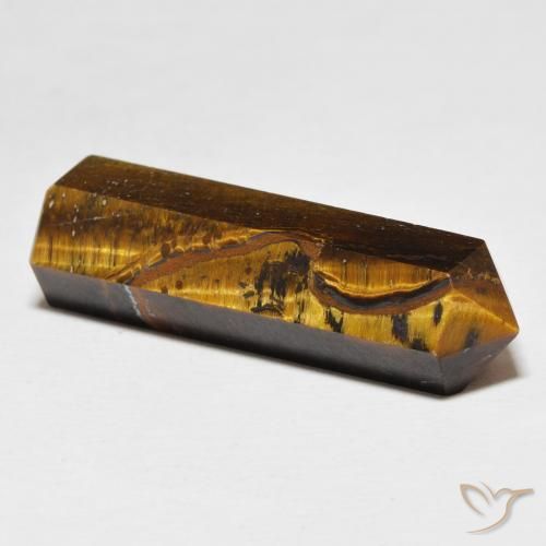 Tiger's Eye Gemstone in 29.8 x 9.7 mm Size for Sale, Tiger's Eye Stone in Warm Brown Color