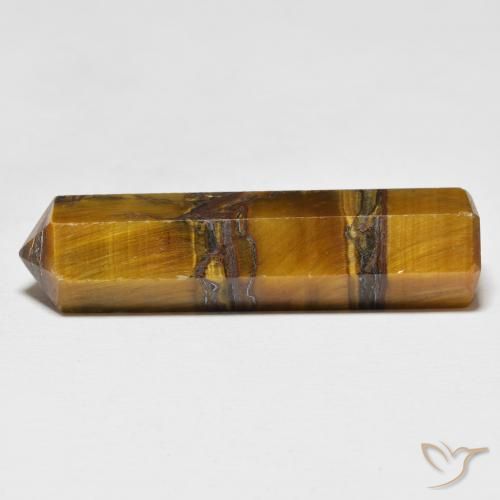 30.91 ct Brown Tiger's Eye Stone, Natural Tiger's Eye in Pencil Cut Shape for Sale