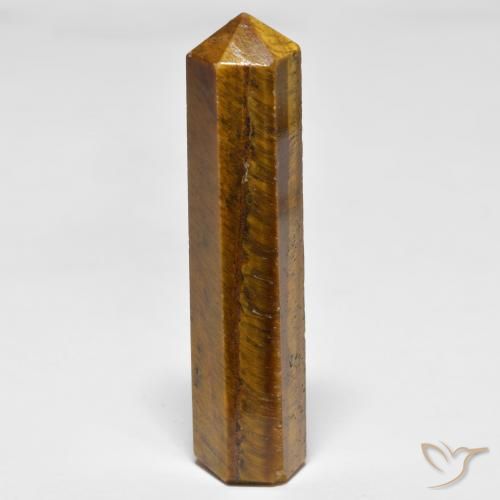 36.78 ct Brown Tiger's Eye Stone, Natural Tiger's Eye in Pencil Cut Shape for Sale