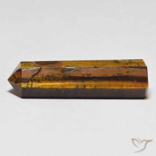 28.75 ct Brown Tiger's Eye Stone, Natural Tiger's Eye in Pencil Cut Shape for Sale