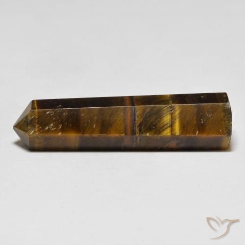 26.11 ct Brown Tiger's Eye Gemstone, Tiger's Eye Gem in Pencil Cut Shape for Sale.