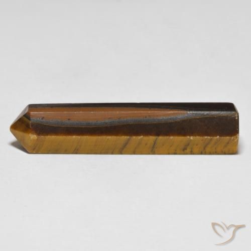 27.50 ct Brown Tiger's Eye Stone, Natural Tiger's Eye in Pencil Cut Shape for Sale