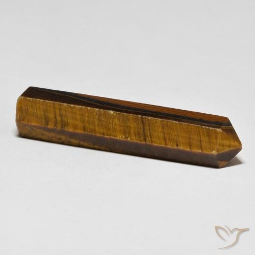 Tiger's Eye Gemstone in 40.1 x 9.4 mm Size for Sale, Tiger's Eye Stone in Medium Brown Color