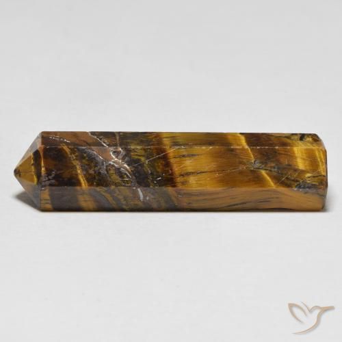 29.67 ct Brown Tiger's Eye Stone, Natural Tiger's Eye in Pencil Cut Shape for Sale