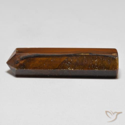 37.28 ct Brown Tiger's Eye Stone, Natural Tiger's Eye in Pencil Cut Shape for Sale