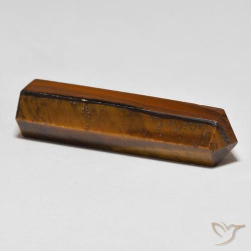 Tiger's Eye Gemstone in 38.9 x 10.7 mm Size for Sale, Tiger's Eye Stone in Russet Brown Color