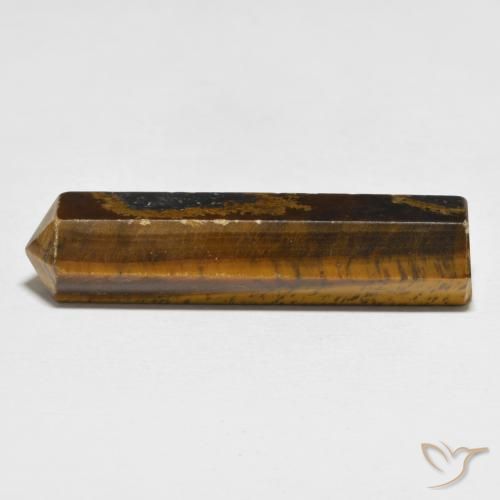 29.11 ct Brown Tiger's Eye Gemstone, Tiger's Eye Gem in Pencil Cut Shape for Sale.