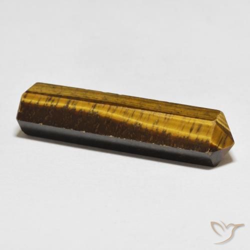 Tiger's Eye Gemstone in 38.1 x 9.7 mm Size for Sale, Tiger's Eye Stone in Warm Brown Color