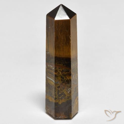 31.74 ct Brown Tiger's Eye Stone, Natural Tiger's Eye in Pencil Cut Shape for Sale