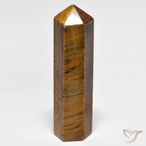 33.78ct Natural Yellowish Brown Tiger's Eye, Fancy, Opaque