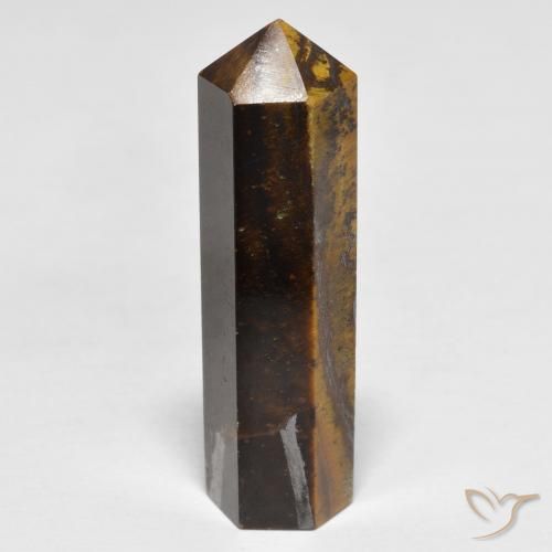 30.74 ct Brown Tiger's Eye Stone, Natural Tiger's Eye in Pencil Cut Shape for Sale