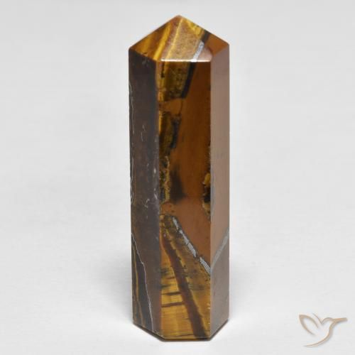 35.24ct Natural Medium Light-Brown Tiger's Eye, Fancy, Opaque