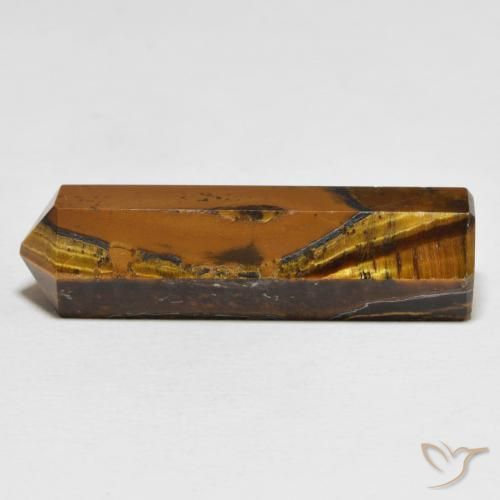 35.24 ct Brown Tiger's Eye Stone, Natural Tiger's Eye in Pencil Cut Shape for Sale