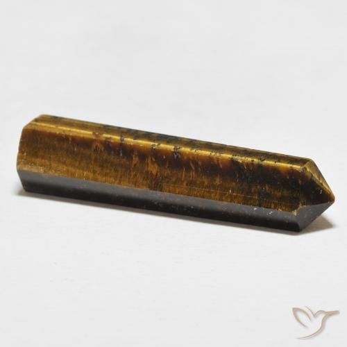 Tiger's Eye Gemstone in 33.5 x 9.1 mm Size for Sale, Tiger's Eye Stone in Golden Brown Color