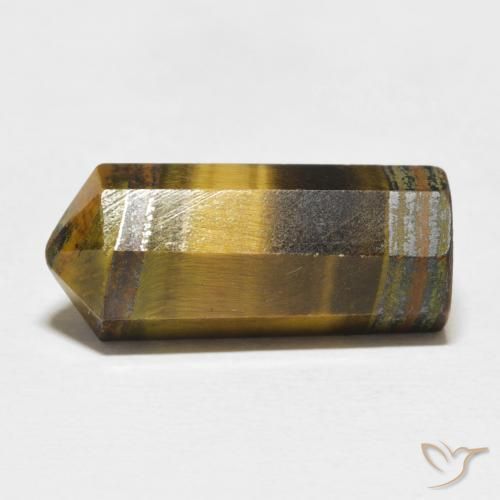 16.04 ct Brown Tiger's Eye Stone, Natural Tiger's Eye in Pencil Cut Shape for Sale