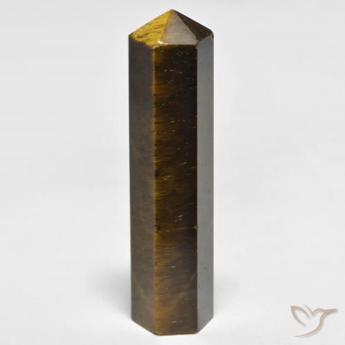 27 ct Pencil Cut Tiger's Eye, 35.6 x 10.1 mm From Thailand, Photo A