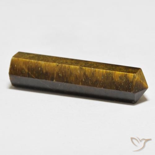 Tiger's Eye Gemstone in 35.6 x 10.1 mm Size for Sale, Tiger's Eye Stone in Golden Brown Color