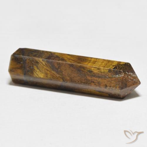 Tiger's Eye Gemstone in 29.4 x 8.4 mm Size for Sale, Tiger's Eye Stone in Yellowish Brown Color