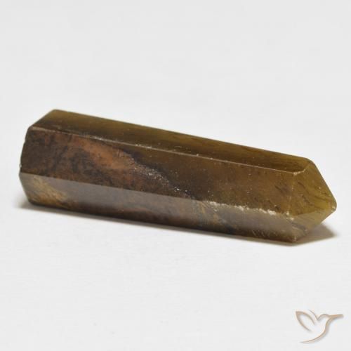 Tiger's Eye Gemstone in 33.3 x 10.7 mm Size for Sale, Tiger's Eye Stone in Yellowish Brown Color