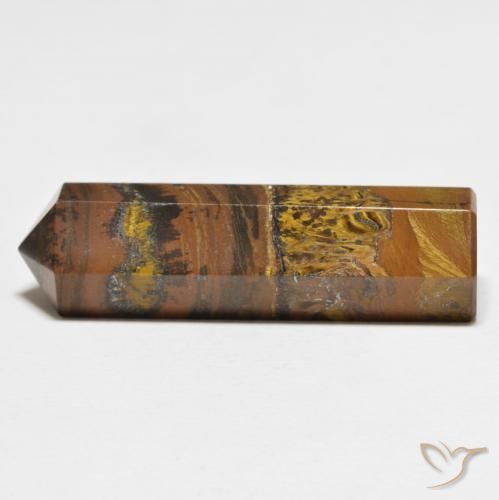 36.68 ct Brown Tiger's Eye Stone, Natural Tiger's Eye in Pencil Cut Shape for Sale