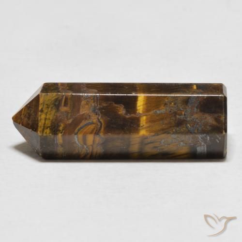 18.91 ct Brown Tiger's Eye Stone, Natural Tiger's Eye in Pencil Cut Shape for Sale
