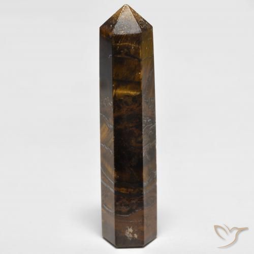 29.75 ct Brown Tiger's Eye Stone, Natural Tiger's Eye in Pencil Cut Shape for Sale