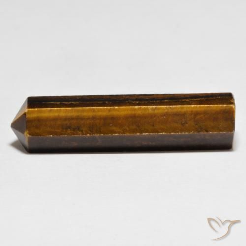 33.34 ct Brown Tiger's Eye Stone, Natural Tiger's Eye in Pencil Cut Shape for Sale