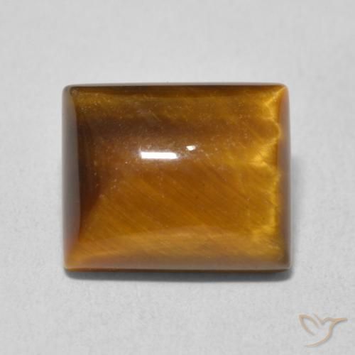 6.18ct Natural Warm Brown Tiger's Eye, Baguette, Opaque