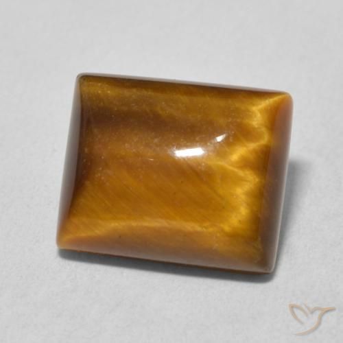 Tiger's Eye Gemstone in 12 x 10 mm (calibrated) Size for Sale, Tiger's Eye Stone in Warm Brown Color