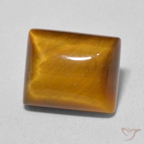 6.15 ct Brown Tiger's Eye Stone, Natural Tiger's Eye in Baguette Cabochon Shape for Sale