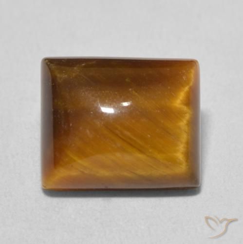 6.29ct Natural Warm Brown Tiger's Eye, Baguette, Opaque