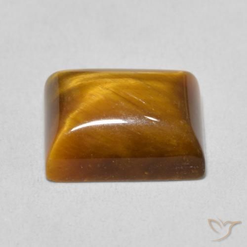 Tiger's Eye Gemstone in 12 x 10 mm (calibrated) Size for Sale, Tiger's Eye Stone in Warm Brown Color