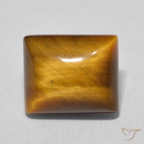 6.32ct Natural Golden Brown Tiger's Eye, Baguette, Opaque
