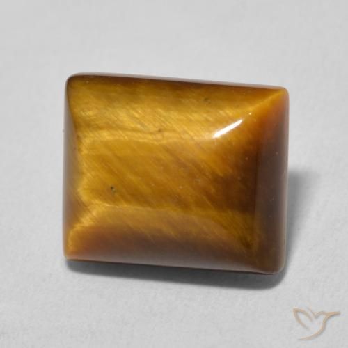 6.32 ct Brown Tiger's Eye Stone, Natural Tiger's Eye in Baguette Cabochon Shape for Sale