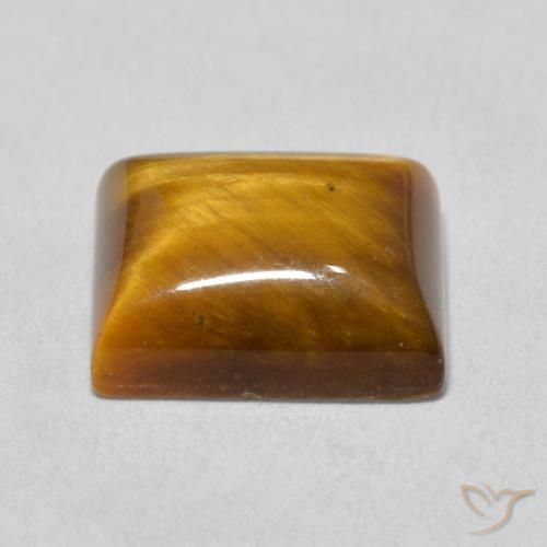 Tiger's Eye Gemstone in 12 x 10 mm (calibrated) Size for Sale, Tiger's Eye Stone in Golden Brown Color