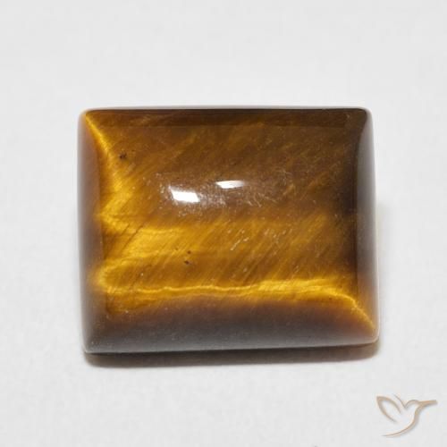 6.08ct Natural Gingerbread Brown Tiger's Eye, Baguette, Opaque