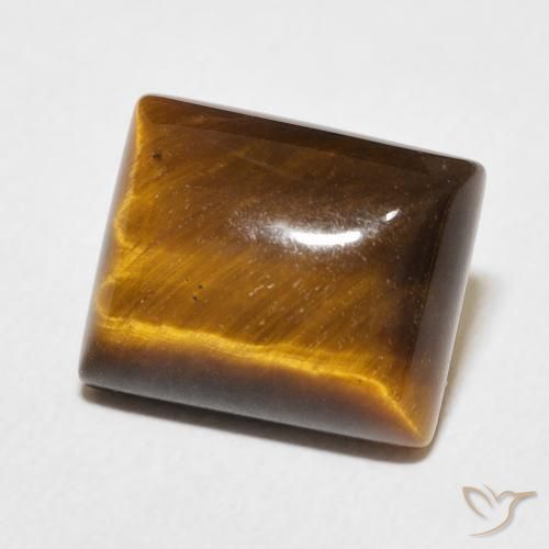 6.08 ct Brown Tiger's Eye Stone, Natural Tiger's Eye in Baguette Cabochon Shape for Sale