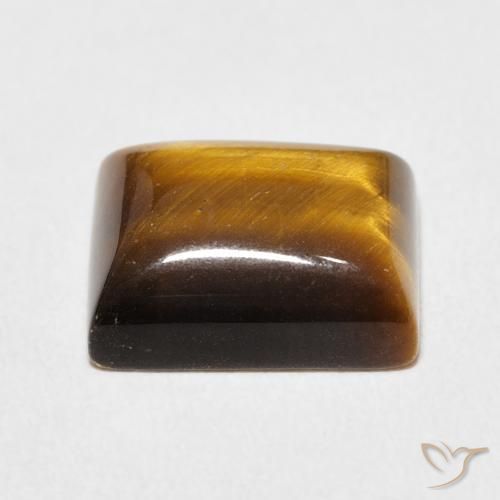 Tiger's Eye Gemstone in 12 x 10 mm (calibrated) Size for Sale, Tiger's Eye Stone in Gingerbread Brown Color