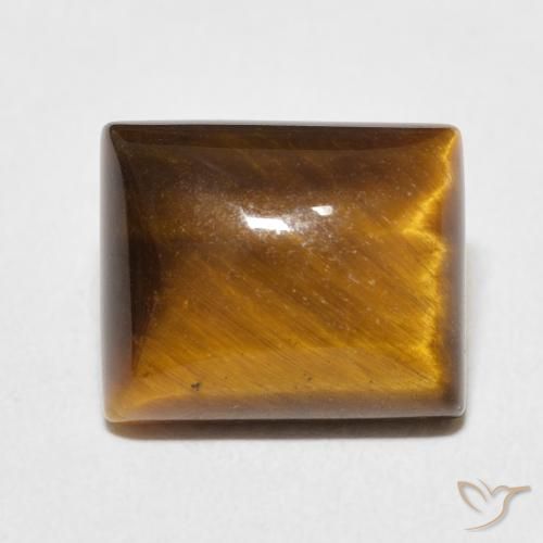 6.18ct Natural Golden Brown Tiger's Eye, Baguette, Opaque